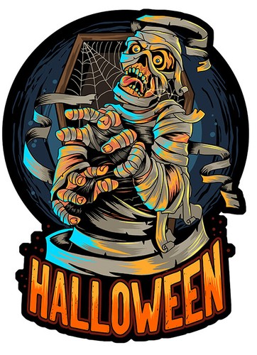 Halloween momie citrouille - halloween,