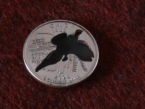 Hand cut quarter with a - hand,
