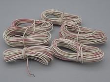 6 Coils of Rigid Electrical Wire 0.20mm2 - White / Red