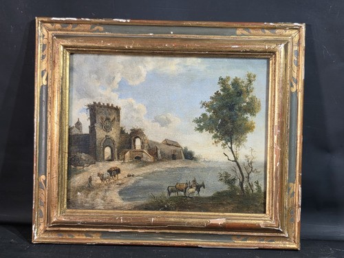 Tableau ancien huile paysage - tableau,