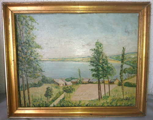 Ancienne belle peinture huile - ancienne,