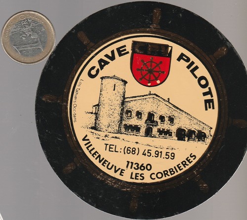 Autocollant vin cave pilote - autocollant.,