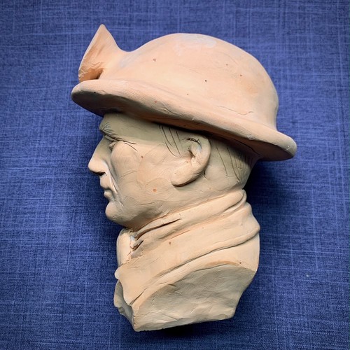 Sculpture buste mineur en - sculpture,