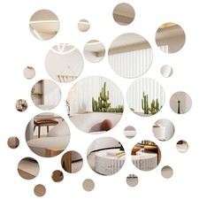 72 Pièces Miroir Stickers