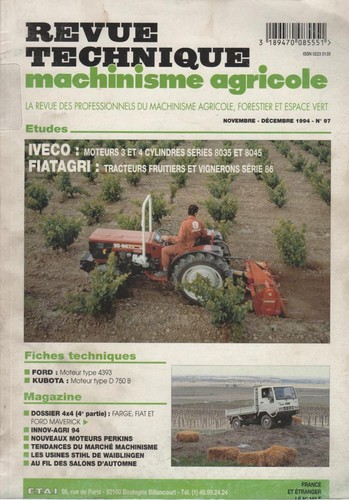 Revue technique tracteurs - revue,