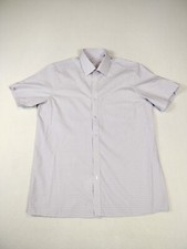 Louis Philippe Shirt Men's Large 42 CMS Purple White Corpcore Workewear Office