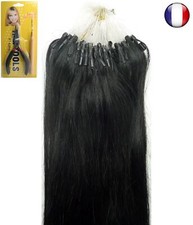 50-200 EXTENSIONS CHEVEUX POSE A FROID EASY LOOP NATUREL 53/60CM NOIR 1#