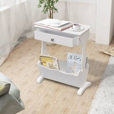 Porte-revues Blanc Porte-journaux Rangement Etagère à Magazins Salon vidaXL
