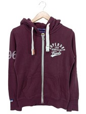 SUPERDRY Veste sweat Dames Sweat T EU 34 rouge style décontracté