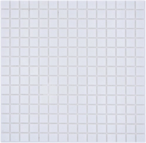 Mosaïque blanc verre - blanc,