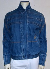 DAX mens  moto denim jacket L