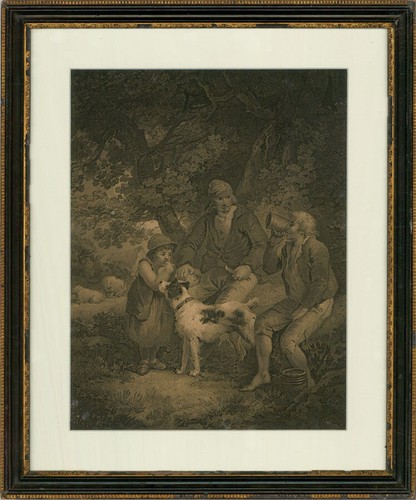 Gravure crépi encadrée du - en,