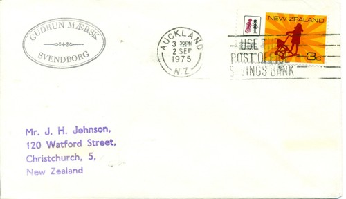 New zealand 1975 cover - cover, tanker