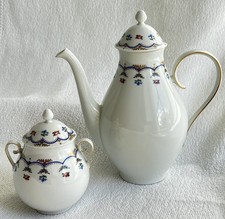 CAFETIERE & SUCRIER PORCELAINE
