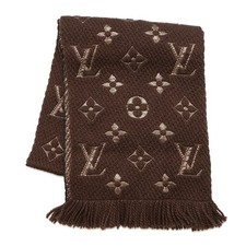 LOUIS VUITTON Echarpe / Logo Mania Shine Wool 95%/Silk3%/Polyester2% Marron ...