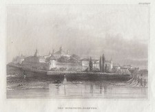 Russie Hipathius Monastère Original Table en Acier Bibl. Inst. 1840