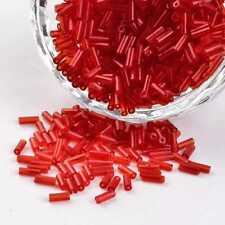 LOT DE 500 PERLES DE ROCAILLE TUBE ROUGE 5 mm - CREATION BIJOUX