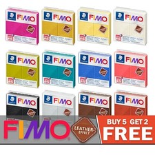 Fimo Cuir Polymère Four Modelage Argile - 12 Couleurs - 57g - Acheter 5 Get 2