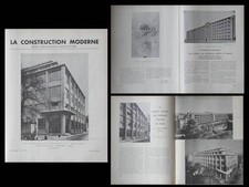 CONSTRUCTION MODERNE 1937 PARIS, POSTE RUE D'ALLERAY BOURSEUL, MICHEL ROUX SPITZ