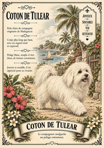 Affiche coton tulear - affiche, a4