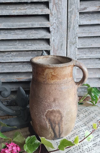 Ancien broc pichet faisselle - pichet,