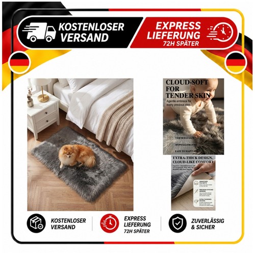 Tapis poils longs ultra doux