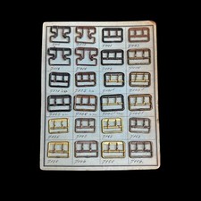 Ancienne Plaque De Présentation Pour Boucles De Chaussures & Magasin Vers 1900