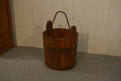 Antique 1950 fir wood well - antique,
