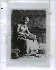 1987 Press Photo Woman Carding (La Cardeuse) - cva59604