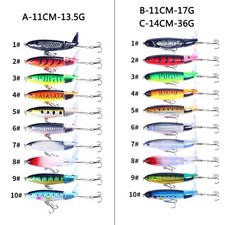 Lot de 5/10 leurres de pêche artificiels Multi-articulés en Plastique - Leurres