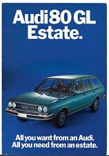 Audi 80 GL Estate 1588cc 1976 UK Market Foldout Sales Brochure
