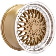 4x jantes en alliage 18" BBS RS Gold style Deep Dish 5X112 convient pour...