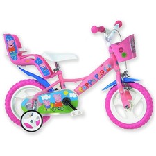 Vélo Fille 12 Pouces Peppa Pig Dino Bikes Avec Roues Stabilisateur Couleur Rose