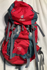 deuter Fox 30 Kids &Teens Padded Back & Straps Hiking Backpack Red  30 L