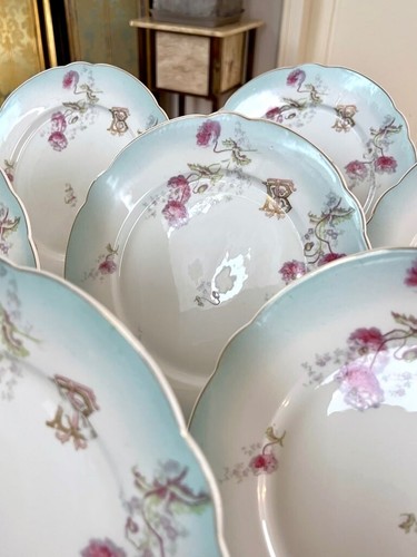 Assiettes plates porcelaine - plates, en
