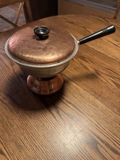 Vintage Continental Silver Company Inc Copper Chafing Dish/Fondue Pot