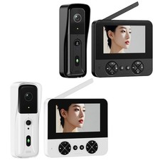 Sonnette vidéo interphone intelligent sans fil design sophistiqué à 4 3 pouce