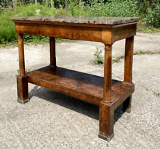 Console EMPIRE de salon/couloir/chambre.. du 19ème en noyer & marbre en Bon état