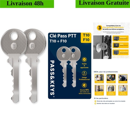 Clés pass ptt - t10, +