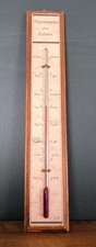 Antique Wooden Thermometer Decor Vintage Retro