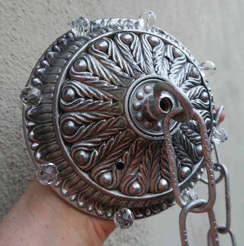 Silver canopy lamp chandelier - silver,