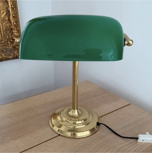 Lampe bureau banquier vert - de,