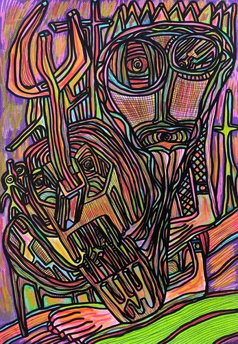 Crise dessin original - original, a3