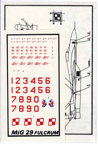 Mirage decals mig 29 - mirage,