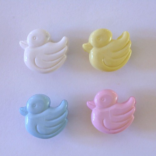 Boutons fantaisie canard 14mm - fantaisie,