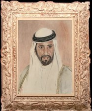 Tableau ancien pastel portrait