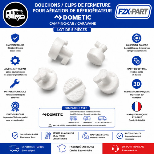 Bouchons clips grille - clips,