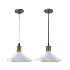 2 Abat-Jour Industriel Blanc Abat-Jour Suspensions Luminaires 22cm
