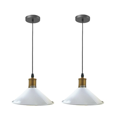 Abat jour industriel blanc - 2,