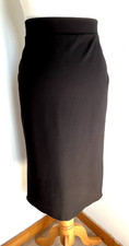 skirt T38 straight cut long fabrics thick black and stretch pencil tube 230!